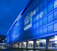 Nestlé Headquarter in Vevey at night