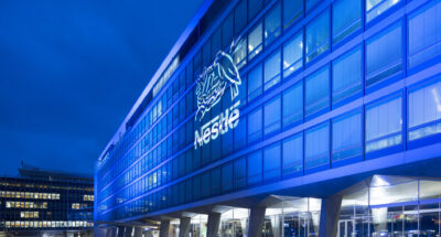 Nestlé Headquarter in Vevey at night