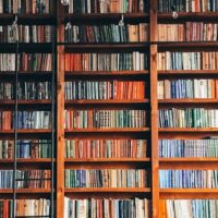 Business people book club library